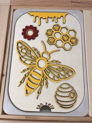 Placă educativă albină